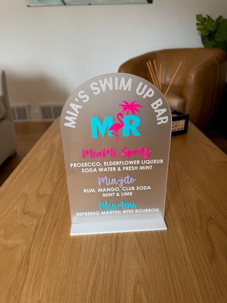 Custom Acrylic Bar Sign