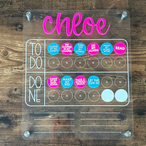 Personalized Acrylic Chore / To-Do Board