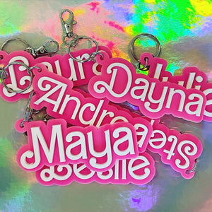 Barbie Inspired Personalized Keychains