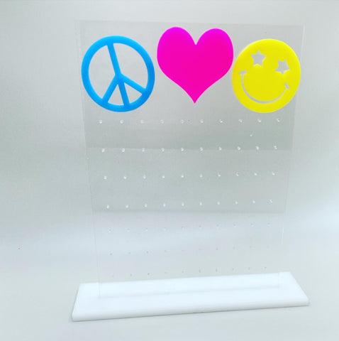 Peace, Love, Happiness Earring Display Stand/Organizer