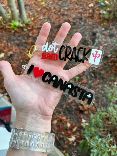 Bam Dot Crack Mahjong Keychains