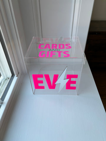 Custom Acrylic “Cards & Gifts” Box
