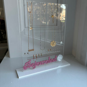 Personalized Acrylic Jewelry Organizer Stand