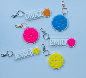Personalized Pickleball Keychains