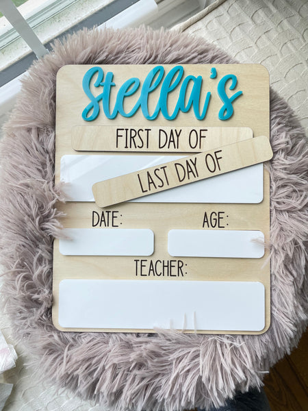 Back to School Wood + Acrylic Signs