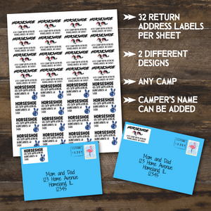 Boys' Camp Return Address Labels Mixed Design