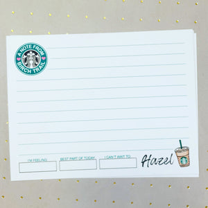 Starbucks Run Camp Notecards