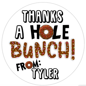 Donut Know How To Thank You Stickers