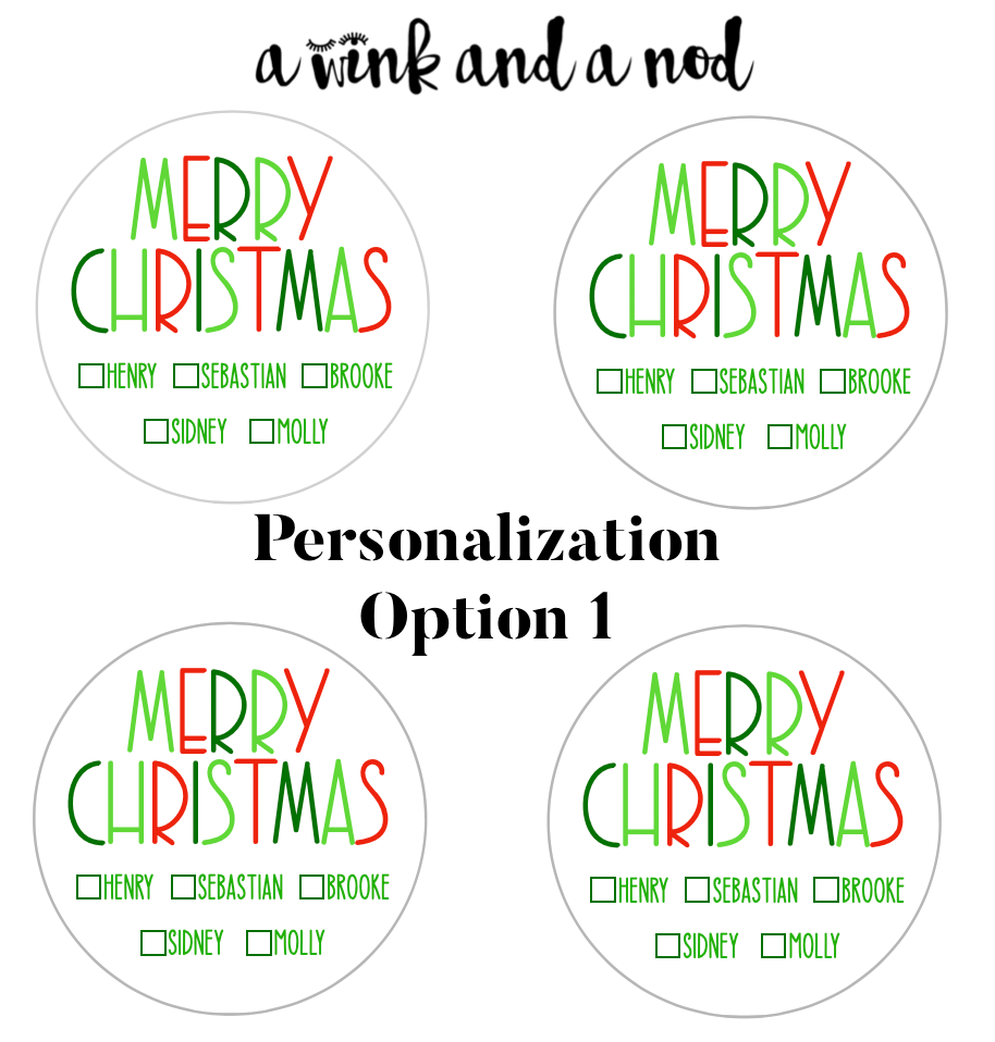 Modern Christmas Gift Stickers