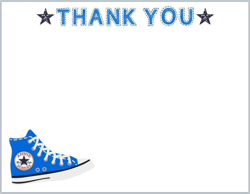 Kicking It Converse Notecards