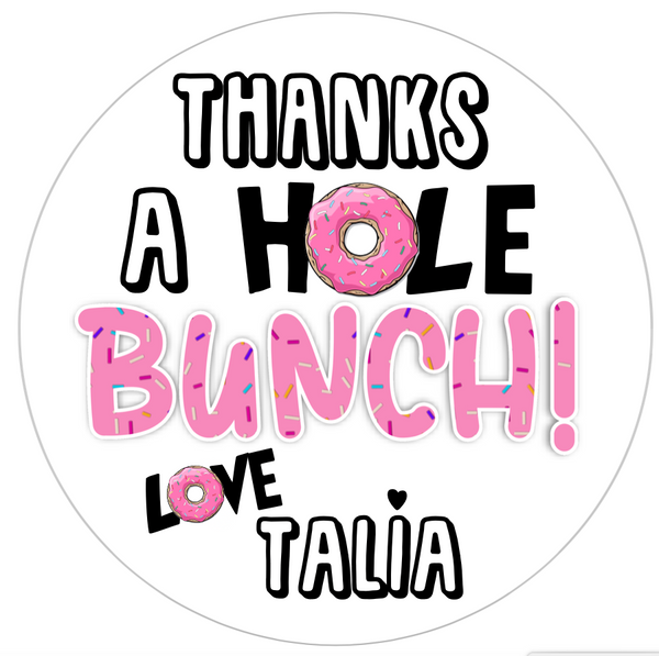 Donut Know How To Thank You Stickers