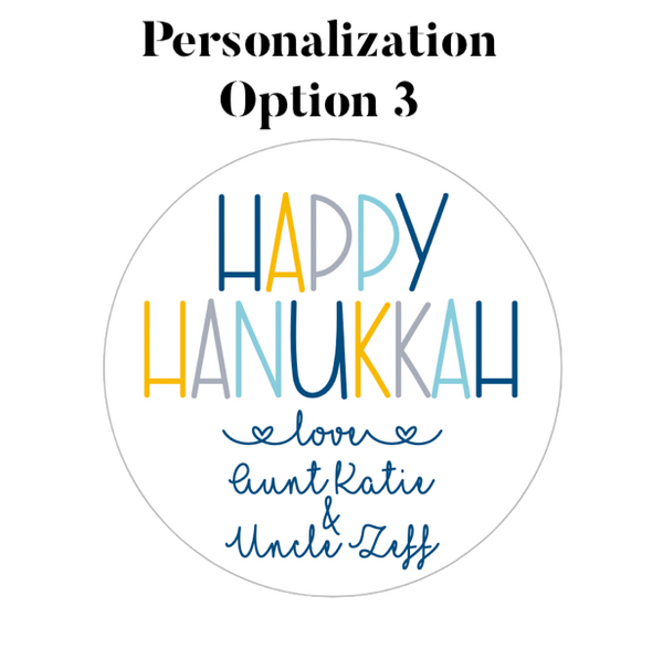 Modern Hanukkah Gift Stickers