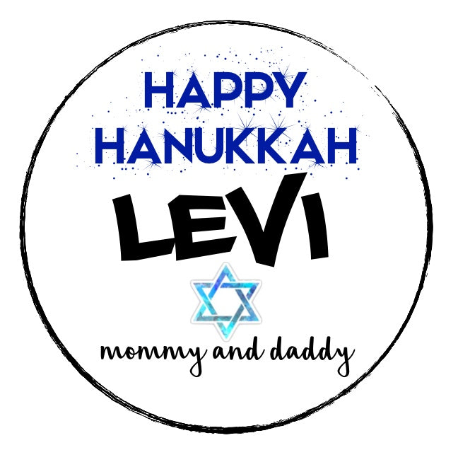 Happy Hanukkah Gift Stickers