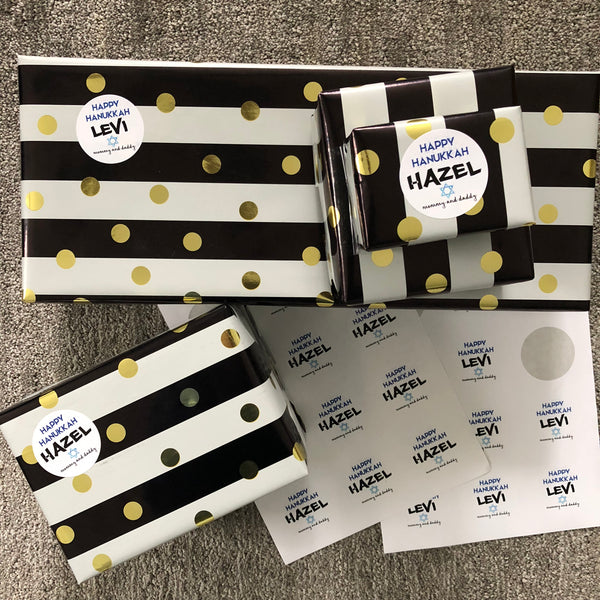 Happy Hanukkah Gift Stickers