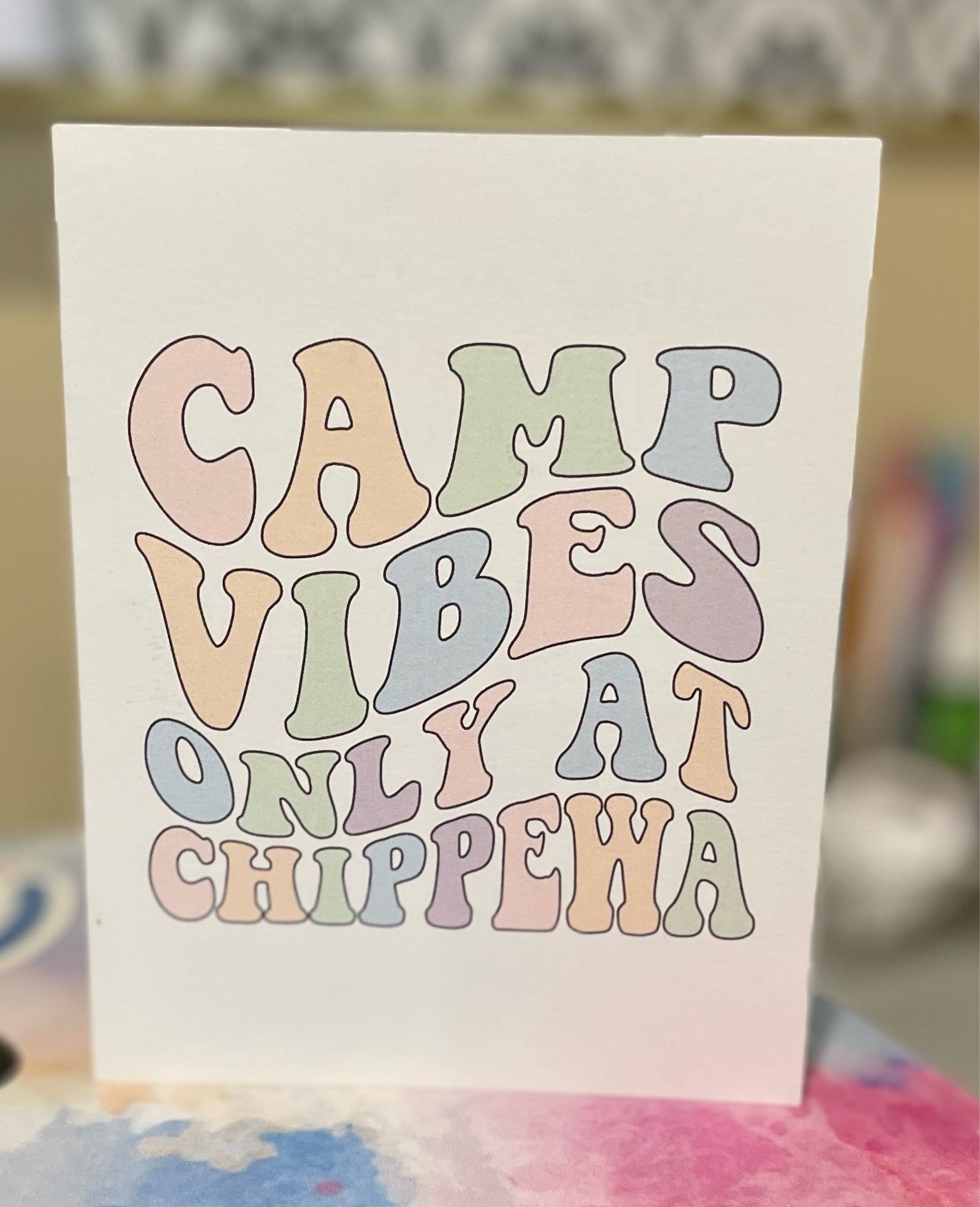 Retro Camp Vibes Folded Notecards
