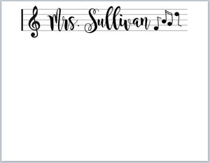 Music Teacher Notecards