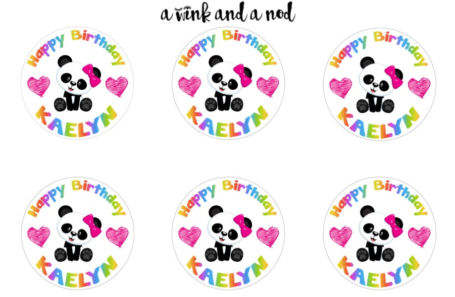 Panda Favor Stickers