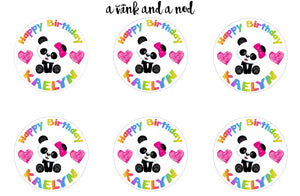 Panda Favor Stickers