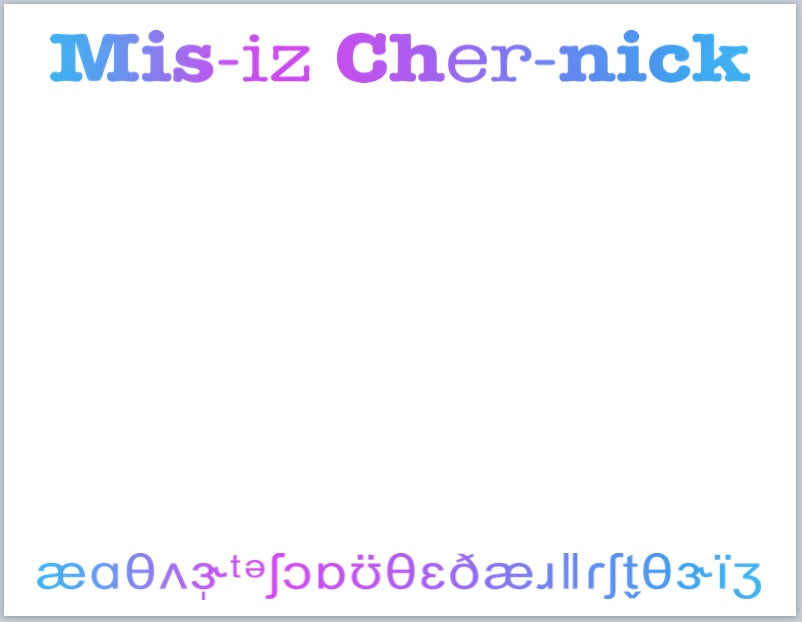 Phonetics Teacher Notecards