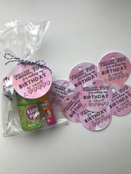 Tie Dye Favor Tag