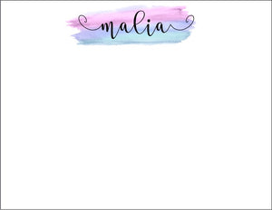 Purples and Blues Watercolor Stroke Notecards