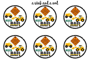 Construction Zone Gift Stickers