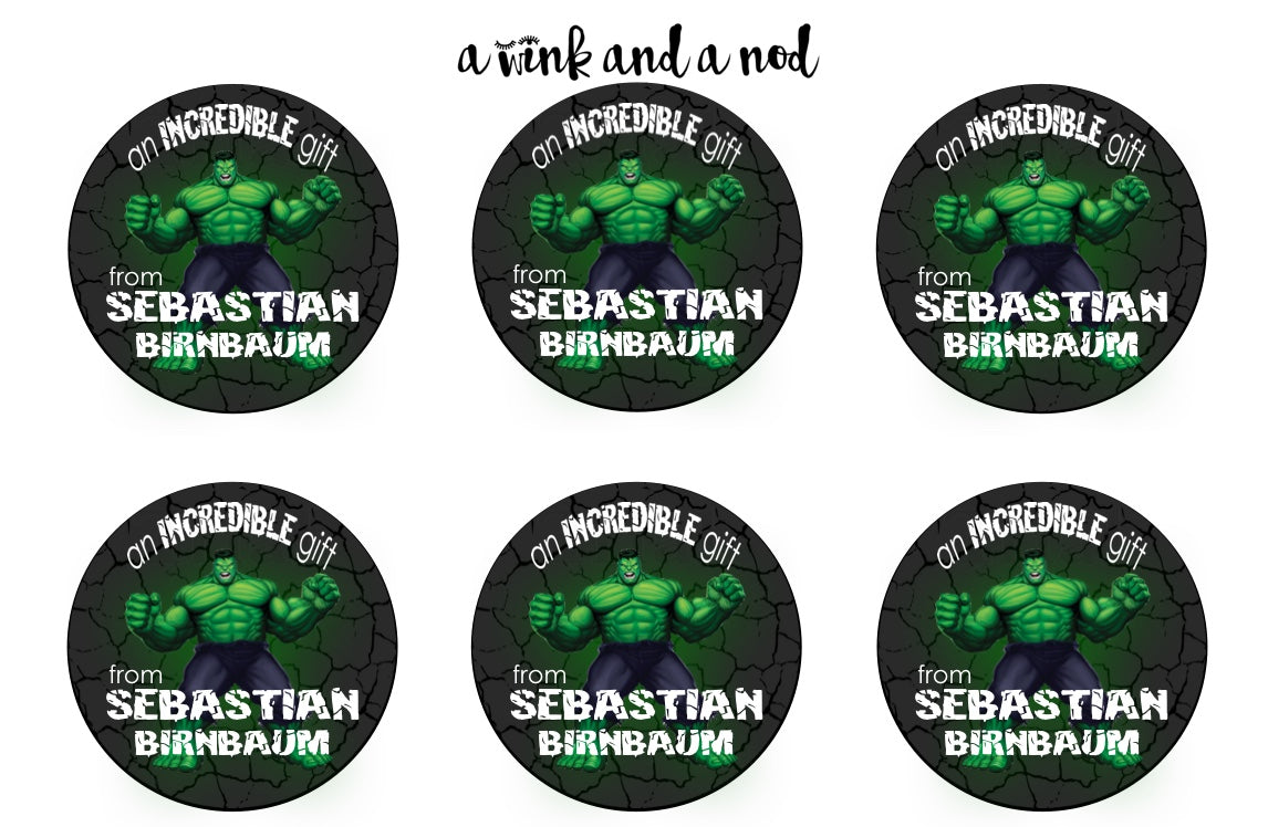 Hulk Gift Stickers