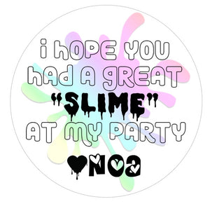 Slime Time Party Favor Tag