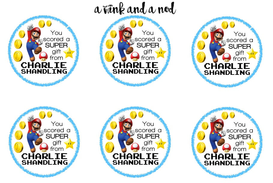 Super Mario Brothers Gift Stickers