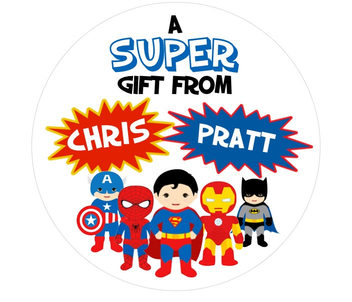 Superhero Gift Stickers