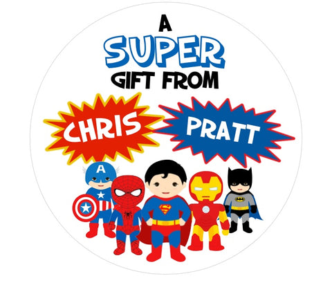 Superhero Gift Stickers