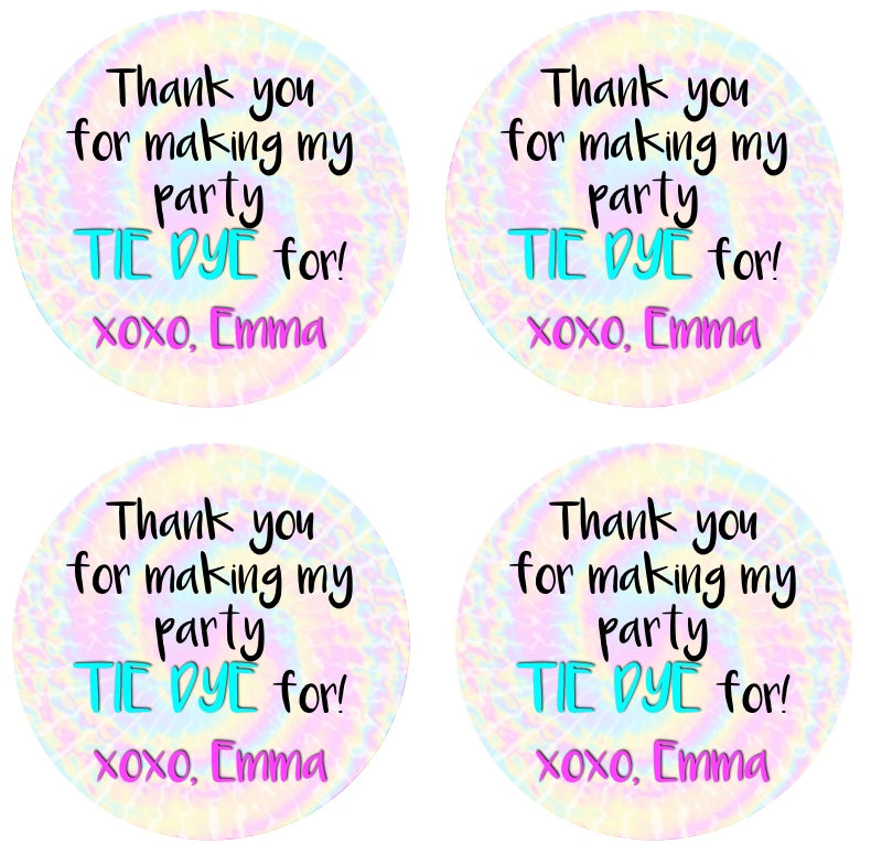 Tie Dye For Favor Tags