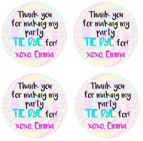 Tie Dye For Favor Tags