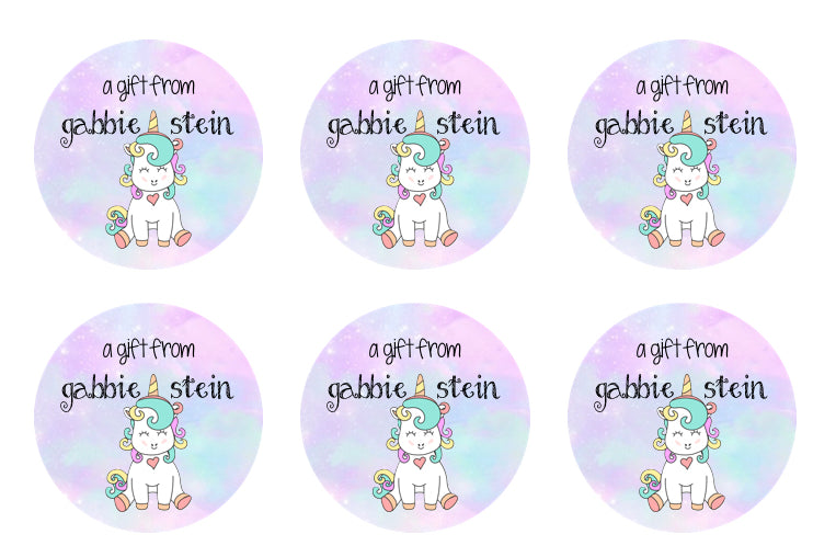 Sitting Unicorn Gift Stickers