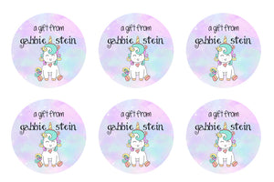 Sitting Unicorn Gift Stickers