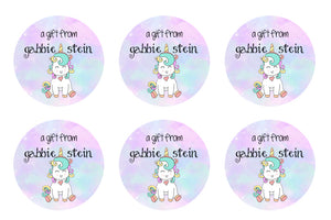 Sitting Unicorn Gift Stickers
