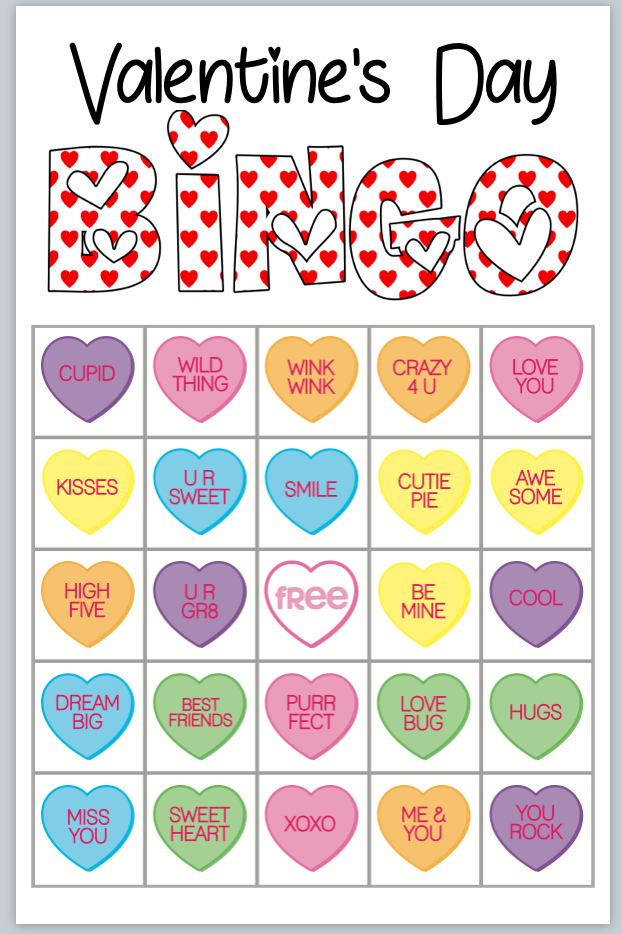 Valentine's Day Bingo