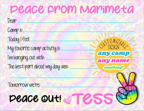 Easy Peace-Y Camp Notecards
