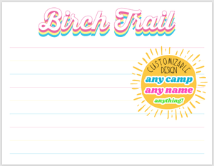 Groovy Trails Camp Notecards