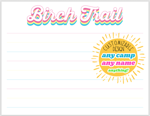 Groovy Trails Camp Notecards