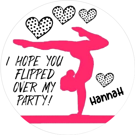 Gymnastics Favor Stickers