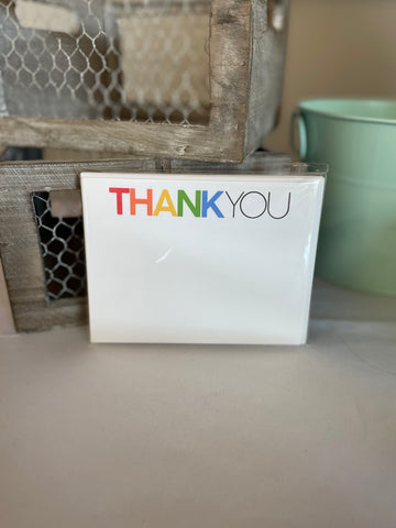 Rainbow Bold Thank You Notes