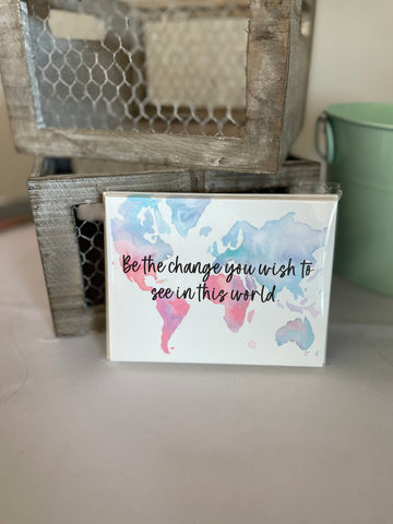 Be the change folded Notecards