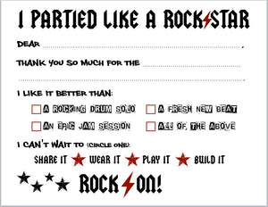 Rock Star "Blank You" Notes