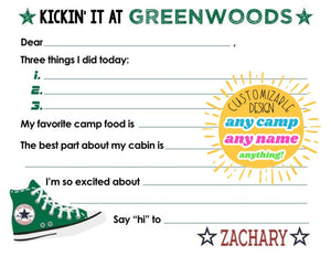 Kicking It At Camp Notecards
