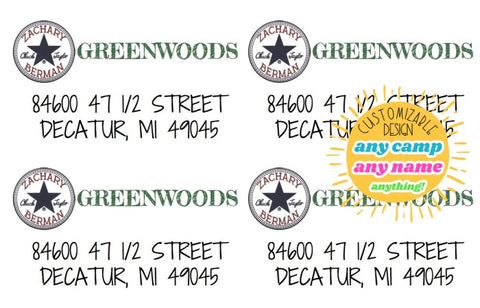 Kicking It At Camp Return Address Labels
