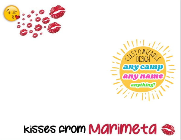Kisses From Camp Notecards