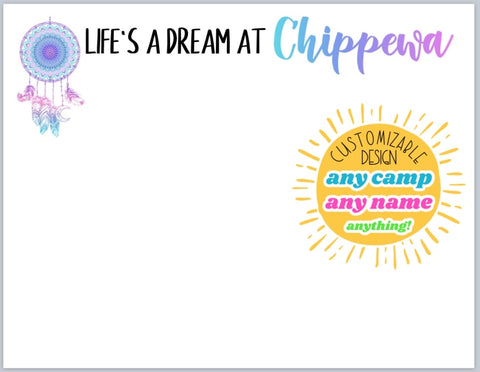 Lifes A Dream At Camp Notecards