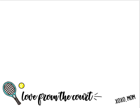 Love from the Court Tennis Notecards