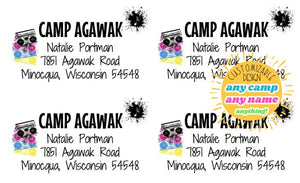 Rocking Out At Camp Return Address Labels